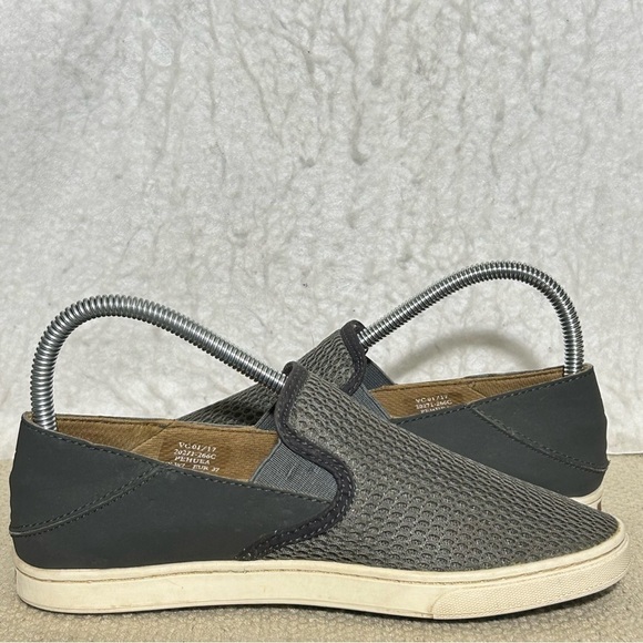 OluKai Womens Grey Pehuea Breathable Comfort Slip On Sneakers Shoes SZ US 7 - Picture 6 of 11